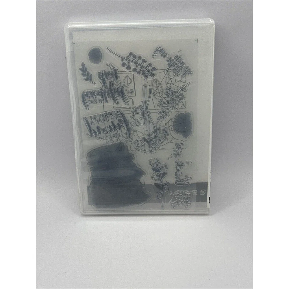 Stampin Up Love What You Do Clear Cling Stamps - Florals  Sentiments - NEW